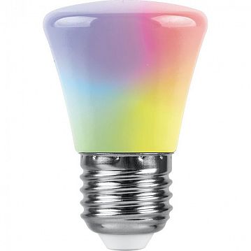 38117 Лампа светодиодная,  (1W) 230V E27 RGB C45, LB-372 матовый плавная сменая цвета  - фотография 2