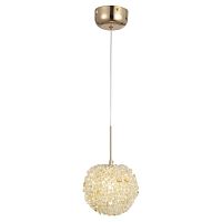 LSP-8737 Подвесной светильник, цвет основания - блестящее золото, плафон - хрусталь (цвет - бесцветный), 1х20W G9