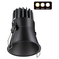 358909 358909 SPOT NT22 черный Встраиваемый светодиодный светильник с переключателем цветовой температуры IP20 LED 3000К|4000К|6000К 12W 220V LANG