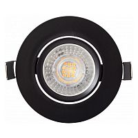 DK3020-BK DK3020-BK Встраиваемый светильник, IP 20, 10 Вт, GU5.3, LED, черный, пластик