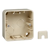 MTN4014-1244 коробка для открыт монтажа, 1 пост беж MTN4014-1244 коробка для открыт монтажа, 1 пост беж