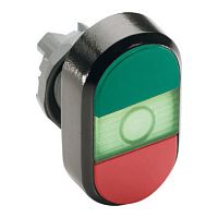 1SFA611130R1102 Кнопка двойная MPD1-11G (зеленая/красная) зеленая линза без текс та