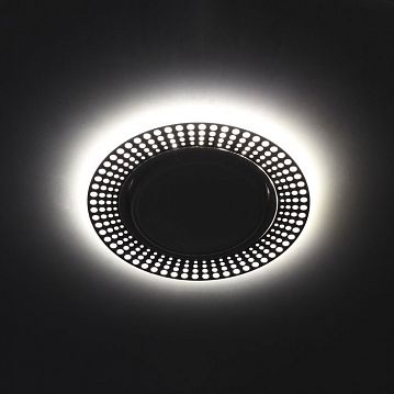 Б0037387 DK LD29 WH/BK Светильник ЭРА декор cо светодиодной подсветкой GX53, белый/черный (30/720)  - фотография 3