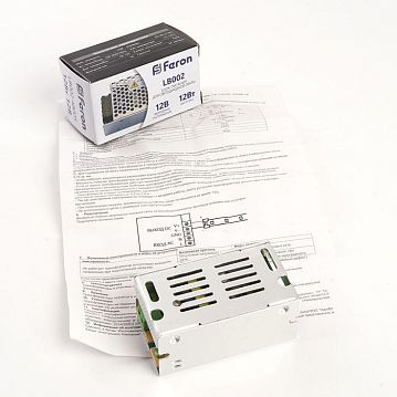 48005 Трансформатор электронный для светодиодной ленты 12W 12V (драйвер), LB002  - фотография 5