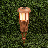 Б0053383 Светильник уличный ЭРА ERASF22-35 на солнечной батарее садовый Факел бамбук