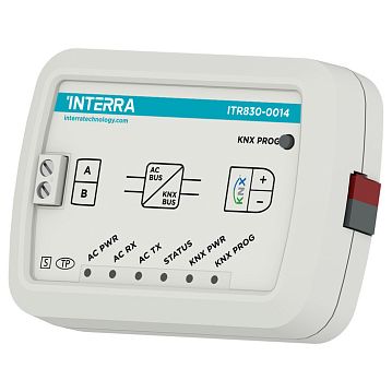 ITR830-0014 Шлюз KNX для интеграции кондиционеров Toshiba VRF AC, двусторонняя коммуникация, сцены, логические функции, в установочную коробку, 88x62x27 мм.  - фотография 2