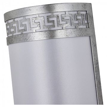 4010-2W Exortivus настенный светильник D115*W180*H485, 2*E14*40W, excluded; каркас цвета античного серебра, плафон из белой ткани, 4010-2W  - фотография 3