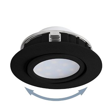 900748 900748 Встраиваемый светильник диммируемый PINEDA, 5,5W (LED), 3000K, ?84, пластик, черный  - фотография 3