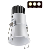 358906 358906 SPOT NT22 белый Встраиваемый светодиодный светильник с переключателем цветовой температуры IP20 LED 3000К|4000К|6000К 7W 220V LANG