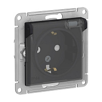 ATN441046 Розетка Schneider Electric ATLASDESIGN AQUA, скрытый монтаж, с заземлением, с крышкой, со шторками, карбон, ATN441046 ATN441046 Розетка Schneider Electric ATLASDESIGN AQUA, скрытый монтаж, с заземлением, с крышкой, со шторками, карбон, ATN441046