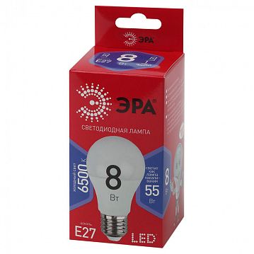 Б0045323 Лампочка светодиодная ЭРА RED LINE LED A60-8W-865-E27 R Е27 / E27 8 Вт груша холодный дневной свет  - фотография 2