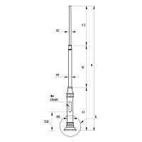 8103 057 30 02 001 Опора HEAVY OF3.159/89/57.30.IR , Опора фланцевая цилиндрическая, Ø159-89-57 мм, высота 3,0 м, чугун, черная