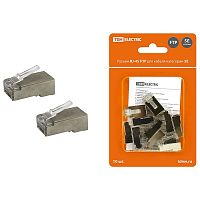 SQ0561-0005 Разъем RJ-45 FTP для кабеля кат. 5Е, 8P8C в блистере (10шт) TDM SQ0561-0005 Разъем RJ-45 FTP для кабеля кат. 5Е, 8P8C в блистере (10шт) TDM