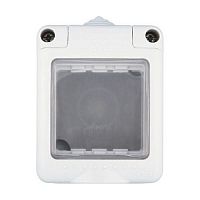855003 Коробка для о/п, герметичная с прозрачной, силиконовой панелью, 45х45мм IP55 (серый) LK45