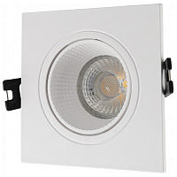 DK3071-WH DK3071-WH Встраиваемый светильник, IP 20, 10 Вт, GU5.3, LED, белый/белый, пластик