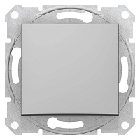 SDN0420160 Переключатель 1-клавишный кнопочный Schneider Electric SEDNA, скрытый монтаж, алюминий, SDN0420160