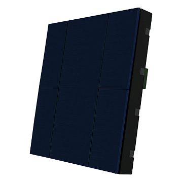 ITR340-2415 Выключатель iSwitch+ 4-кнопочный, встроенные датчики температуры, влажности, освещенности, качества воздуха, LED индикация, 2 унив. входа, с BCU, материал алюминий Темно-синий  Матовый  - фотография 2