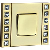 FD01271OR Рамка 1 пост FEDE CRYSTAL DE LUXE, real gold, FD01271OR