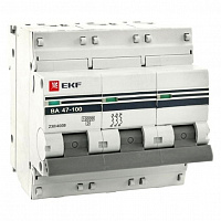 mcb47100-3-125D-pro Автоматический выключатель EKF PROxima 3P 125А (D) 10кА, mcb47100-3-125D-pro