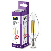 LLF-C35-5-230-30-E14-CL Лампа LED C35 свеча прозр. 5Вт 230В 3000К E14 серия 360° IEK