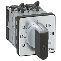 014653 Переключатель электроизмерительных приборов - для вольтметра - PR 12 - 6 контактов - без нейтрали -