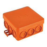 43745HF JBL085 Коробка огн. E110, о/п 85х85х38мм, без галогена, 12 вых., IP55, 2P, (0,15-6,0 мм2), цвет оранж. Экопласт