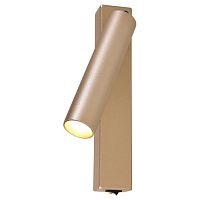Specimen настенный светильник D45*W120/160*H260, 1*LED*7W, 560LM, 4000K, included, switch; металл перламутрово-золотистого цвета, поворотный плафон, выключатель, 2228-1W