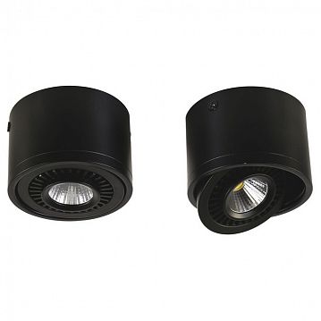 1777-1C Reflector потолочный светильник D75*H55, 1*LED*5W, AC:100-240V, RA>80, IP21, 400LM, 4000K, included; потолочный светильник с поворотным источником света, черный цвет каркаса