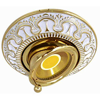 Светильник встраиваемый поворотный круглый CORDOBA, Gold White Patina