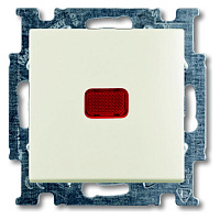 2CKA001413A1101 Выключатель 1-клавишный кнопочный ABB BASIC55, скрытый монтаж, chalet-white, 2CKA001413A1101
