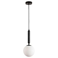 LSP-8587 Cleburne Подвесные светильники, цвет основания - черный, плафон - стекло (цвет - белый), 1x40W G9