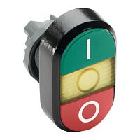 1SFA611131R1103 Кнопка двойная MPD2-11Y (зеленая/красная) желтая линза с текстом (I/O)