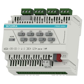 ITR501-0004 Универсальный диммер KNX, 4-канальный, 250/200 Вт на канал, защита от перегрева и короткого замыкания, ручное управление, на DIN рейку  - фотография 2