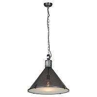AJO Подвесной светильник, цвет основания - черный, плафон - металл (цвет - черный), 1x60W E27