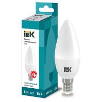 LLE-C35-5-230-40-E14 Лампа LED C35 свеча 5Вт 230В 4000К E14 IEK
