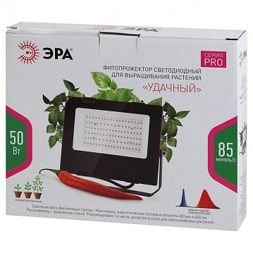 Б0046368 Фитопрожектор для растений светодиодный ЭРА FITO-50W-RB-LED для цветения и плодоношения красно-синего спектра 50 Вт  - фотография 2