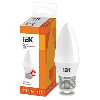 LLE-C35-9-230-30-E27 Лампа LED C35 свеча 9Вт 230В 3000К E27 IEK