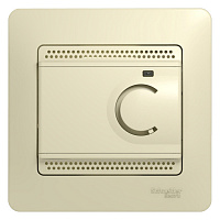 GSL000238 Термостат для теплого пола Schneider Electric GLOSSA, с датчиком, скрытый монтаж, бежевый, GSL000238
