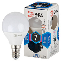Б0020551 Лампочка светодиодная ЭРА STD LED P45-7W-840-E14 E14 / Е14 7Вт шар нейтральный белый свет
