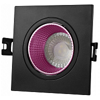 DK3071-BK+PI DK3071-BK+PI Встраиваемый светильник, IP 20, 10 Вт, GU5.3, LED, черный/розовый, пластик