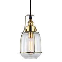 LSP-9677 BRIGHAMTON Подвесной светильник, цвет основания - черный, плафон - стекло (цвет - прозрачный), 1x40W E14