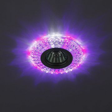 Б0019198 DK LD2 SL/WH+PU Светильник ЭРА декор cо светодиодной подсветкой( белый+фиолетовый), прозрачный (50/1  - фотография 2