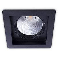PRIVATO, встраиваемый светильник, цвет арматуры - черный, 1х7W LED