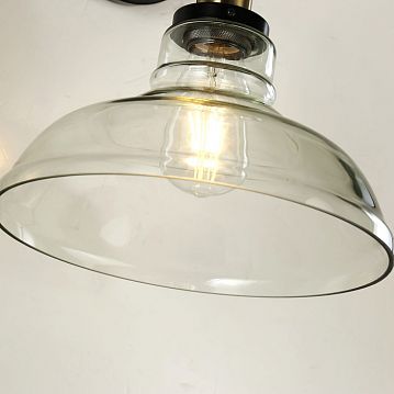 1876-1W Cascabel настенный светильник D330*W275*H290, 1*E27*40W, excluded; сочетание металла коричневого и бронзового цвета, прозрачный стеклянный плафон, 1876-1W  - фотография 4