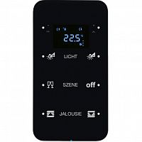 75643165 Touch sensor, 3-канальный, стекло, with thermostat, черный, с конфигуратором, R.1