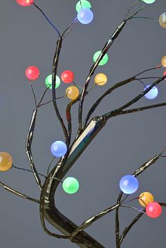 Б0051948 Светодиодная новогодняя фигура ЭРА ЕGNID - 36M дерево с разноцветными жемчужинами 36 LED  - фотография 6