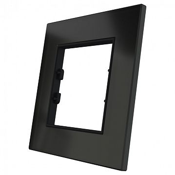 ITR701-0301 1 Gang - Black Plexiglass Frame - Anthracite Plastic Interior Part  - фотография 2