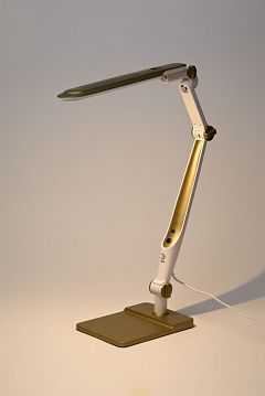Б0052773 Настольный светильник ЭРА NLED-497-12W-G светодиодный на струбцине и с основанием золото, Б0052773  - фотография 4