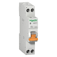 12524 Дифавтомат Schneider Electric Домовой 1P+N 25А (C) 4.5 кА, 30 мА (AC), 12524