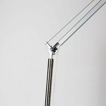 1867-1F Phantom напольный светильник D320*H1850/2840, 1*E27*60W, excluded; металл окрашен в серебряный цвет, абажур из белой ткани, трехступенчатая система сгибания основания, 1867-1F  - фотография 4
